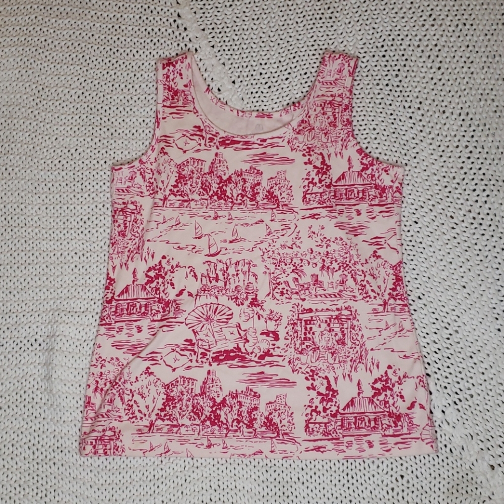 4 for $12 🧚‍♀️ Hot Pink Toille Tank Top